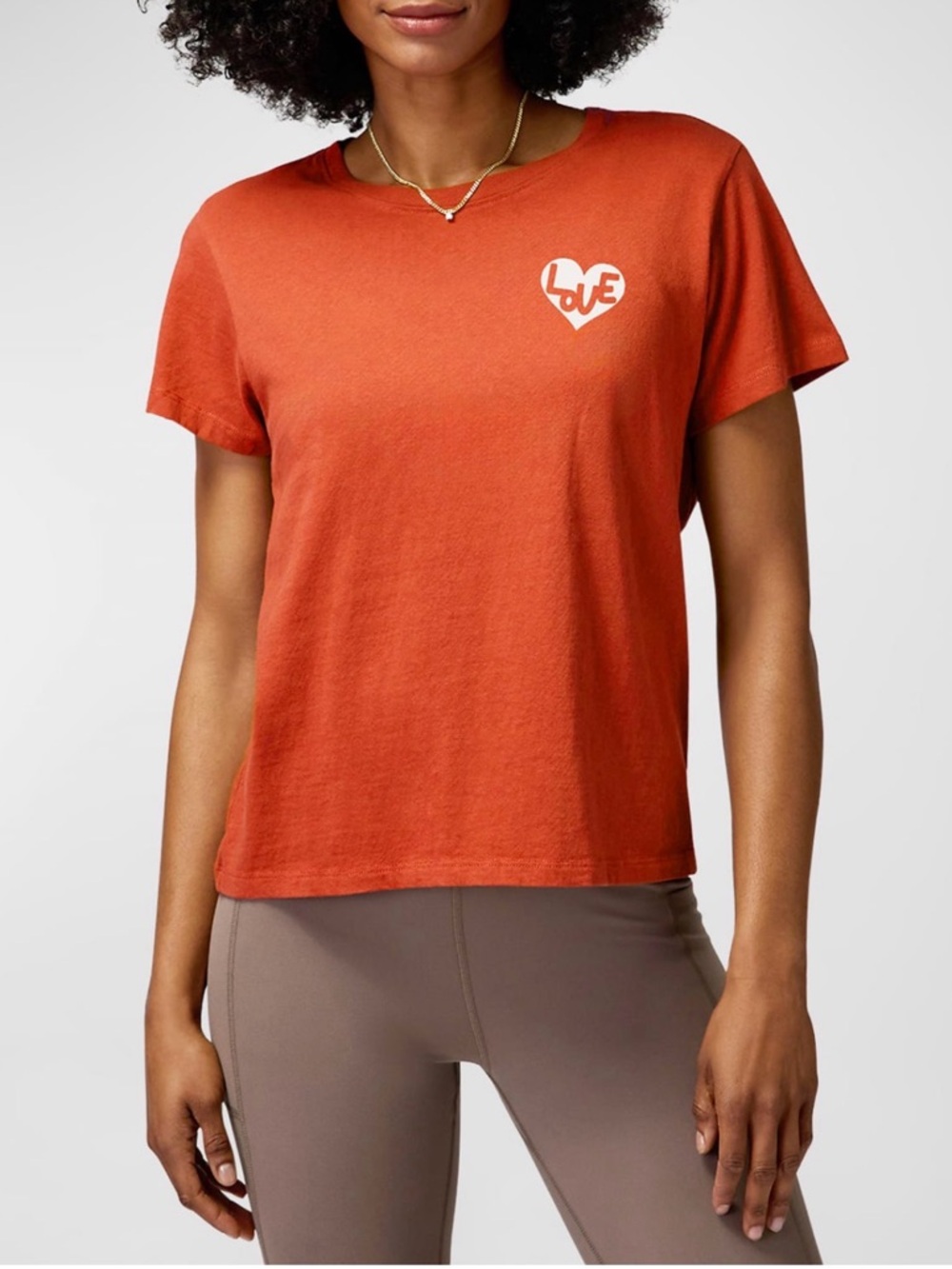Spiritual Gangster Heart Lila Short-Sleeve Tee NWT XS